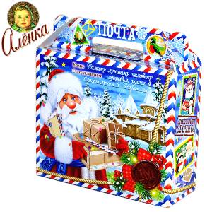 Сладкий подарок на Новый Год в картонной упаковке весом 750 грамм по цене 833 руб